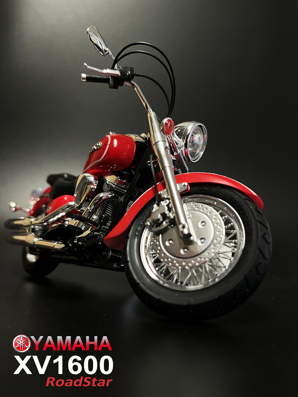 现货田宫 1:12 雅马哈xv1600公路之星摩托车模型载具已拼装成品