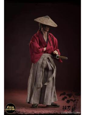 现货Aton custom刽子手拔刀斋浪客剑心 1.5限量版6寸1/12可动人偶