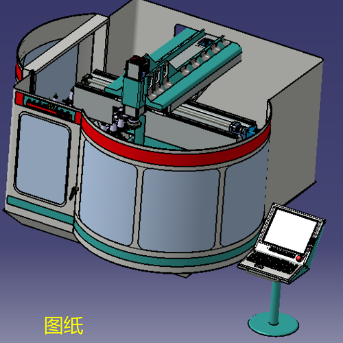 5五轴数控铣削中心车床机床3d三维几何数模型铣床stp图纸数控加工