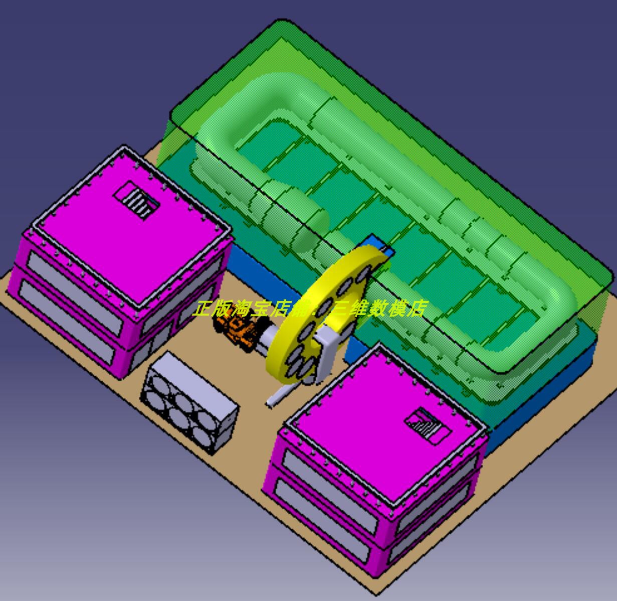 超音速 风洞试验实验室叉车旋转装料楼房梯子 3D三维几何模型数模