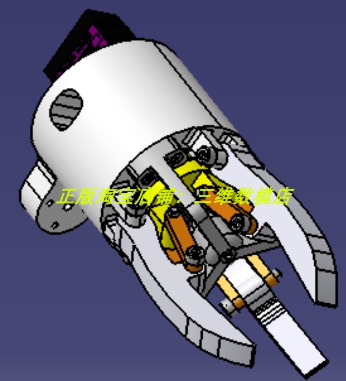 电动紧凑爪夹持机器人机械手臂 抓夹机器 3D三维几何模型数模建模 商务/设计服务 设计素材/源文件 原图主图
