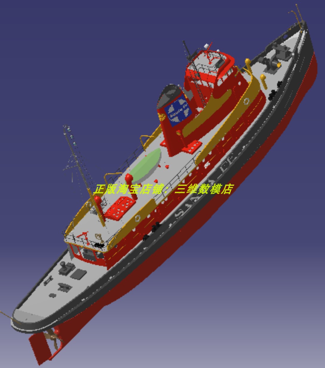 45米m早期多层邮轮游轮船舶3D三维几何数模型货船客运游艇班轮stp