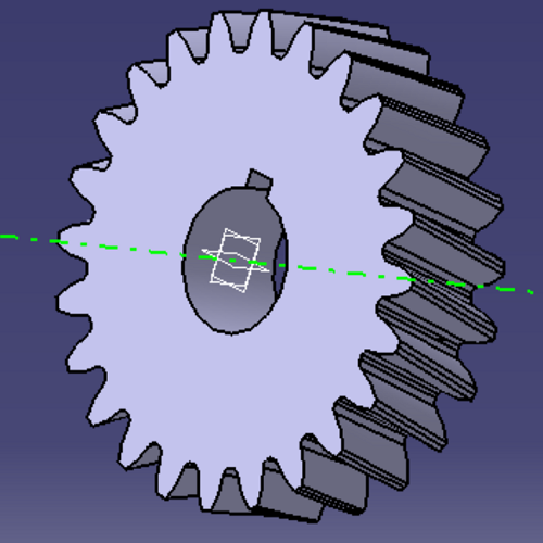 斜齿轮带键槽Catia含参建模步骤3D三维几何数模型stp斜齿轮可编辑