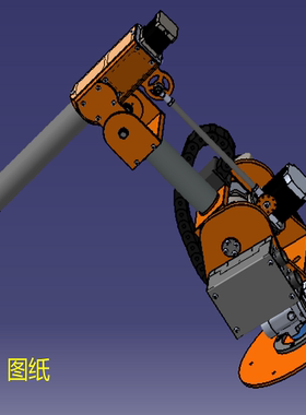 5轴机器人机械手臂3D三维几何数模型50厘米stp图纸工业电动机器手