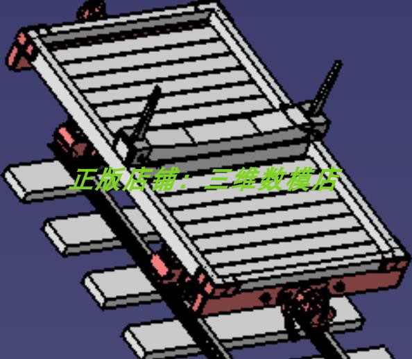 四轮木头拉货运输火车平板拖车挂车铁轨道3D打印素材三维几何模型