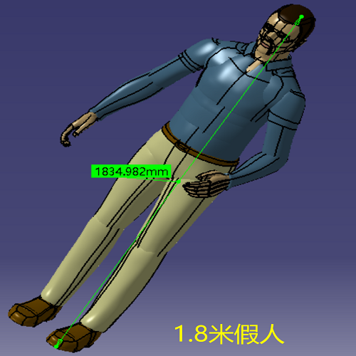 1.8米男士假人曲面3D三维几何数模型stp图纸男生人体宇航员造型