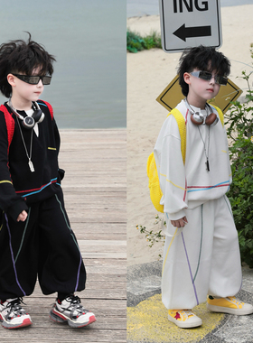 Jimmy妈童装【幼儿园穿搭】春季·彩色明线假两件套装