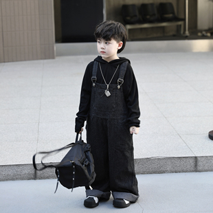 新款 Jimmy妈童装 现货在仓 春季 儿童连帽卫衣条纹背带裤