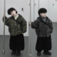 冬新款 Jimmy妈童装 谁不爱豹纹 儿童帽子拼皮豹纹夹棉外套棉服