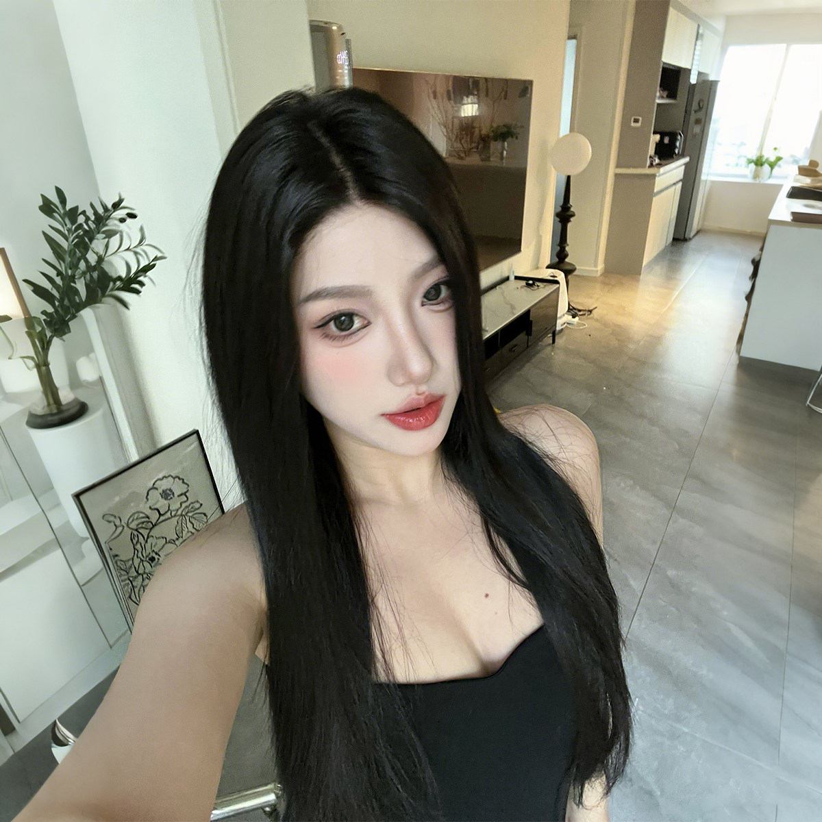 《天生女主》假发女全头套日常黑长直发无痕隐形层次气质中分韩系