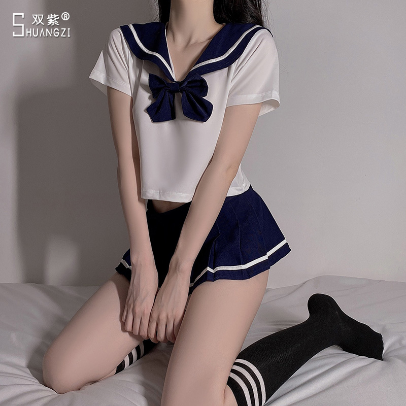 性感清纯学生JK百褶裙超短裙夜店女仆水手服角色扮演套装情调睡衣