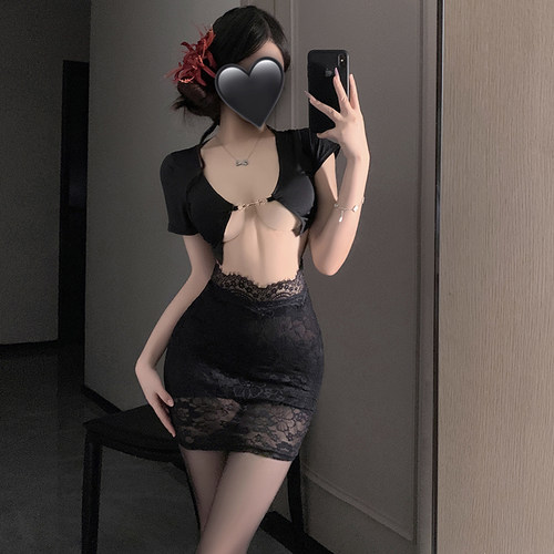 纯欲风蕾丝包臀秘书制服