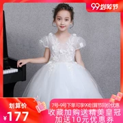 Cô gái ăn mặc công chúa váy trẻ em pettiskirt hoa cô gái nhỏ cô gái biểu diễn trang phục piano hoa cô gái trắng đại dương - Váy trẻ em