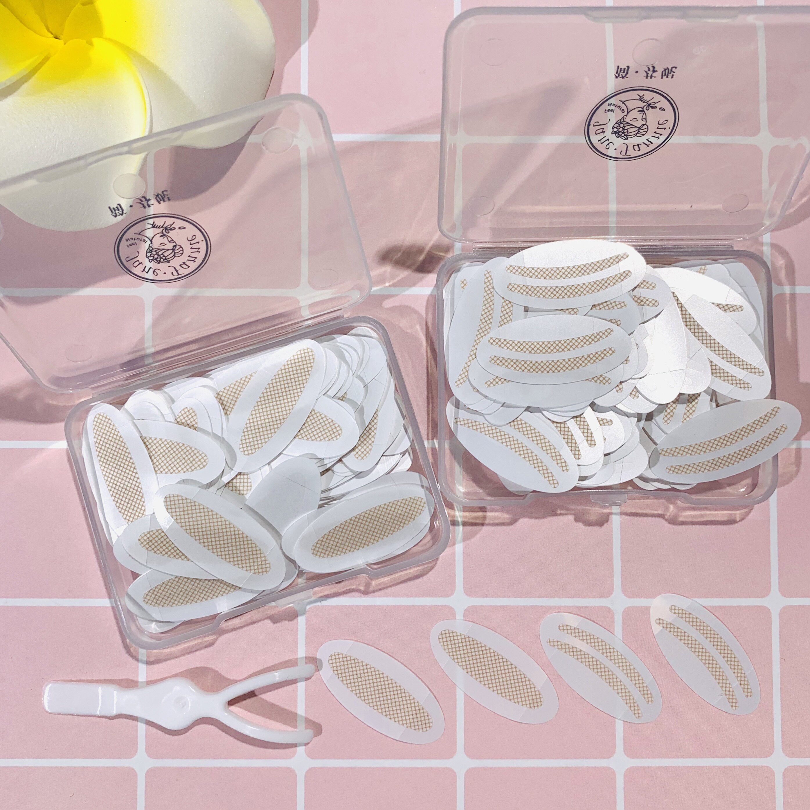 简芬妮双眼皮贴100回肤咖色格纹盒装无痕隐形自然大眼神器