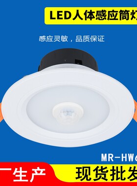 红外线走廊断电应急照明筒灯