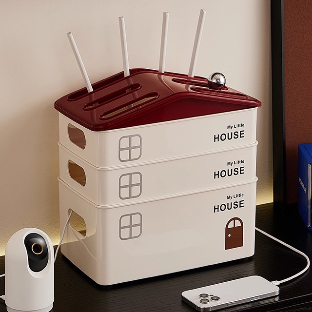 中古风wifi路由器收纳盒整理盒