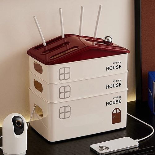 中古风wifi路由器收纳盒整理盒