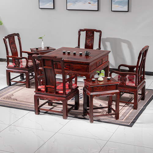麻将桌棋牌桌全自动黑酸枝木中式