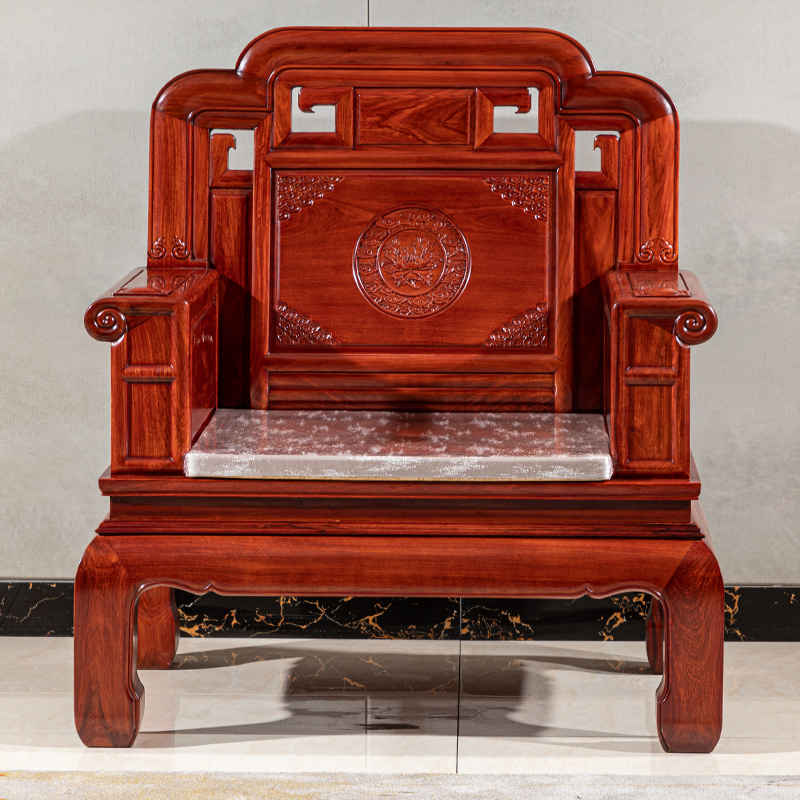 沙发缅甸花梨木大果紫檀新中式