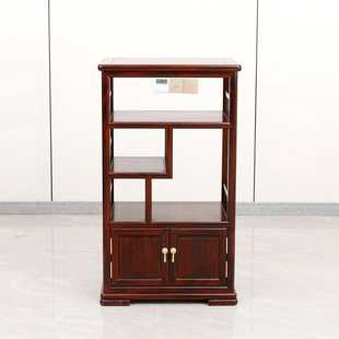 国标红木博古架印尼黑酸枝小博古架新中式轻奢简约阔叶黄檀收纳柜