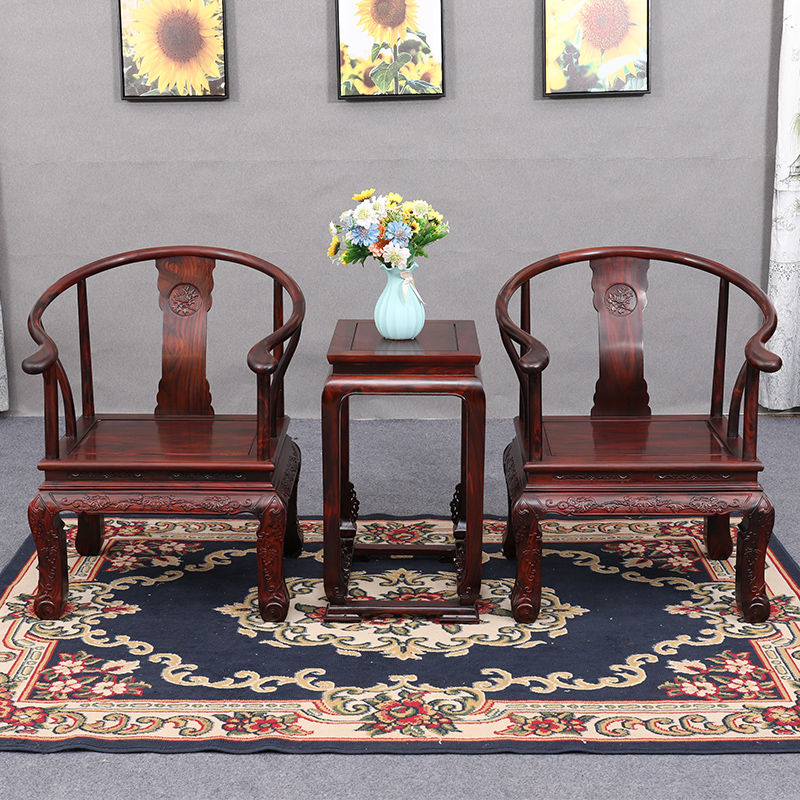 印尼黑酸枝皇宫椅阔叶黄檀圈椅