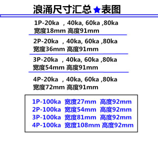 浪涌保护器1P2P3P4P 100ka避雷电涌突波SPD防 包邮 40KA60