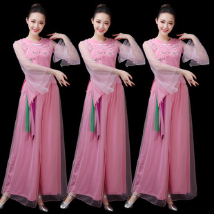 古典舞服装 套装 女飘逸秧歌服演出服民族舞服 新款 杨丽萍广场舞服装