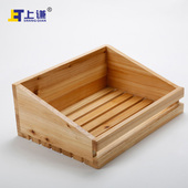 上谦杉木篮糕点西饼蛋糕面包干点月饼置物筐中岛柜内软装 陈列陈设