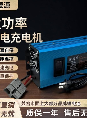 锂电池快充充电器大功率磷酸铁锂三元锂12V24V30A35A洗地机带显示