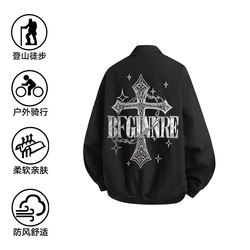 春秋季潮男穿搭棒球服外套夹克