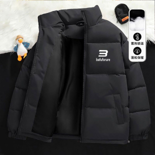 高街vibe美式 加厚棉衣外套hiphop潮牌小众面包服 羽绒棉服男秋冬季