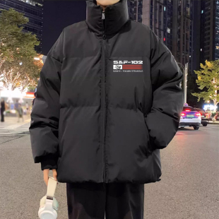 男士冬季棉衣青少年外套潮流帅气棉服宽松学生外套潮牌潮流面包服