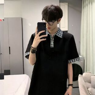 2026夏季新款polo衫冰丝短袖男cleanfit美式纯色打底宽松半袖T恤