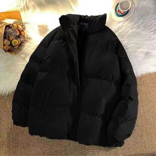 冬季加绒加厚面包男女港风ins棉衣宽松立领保暖棉服外套棉袄