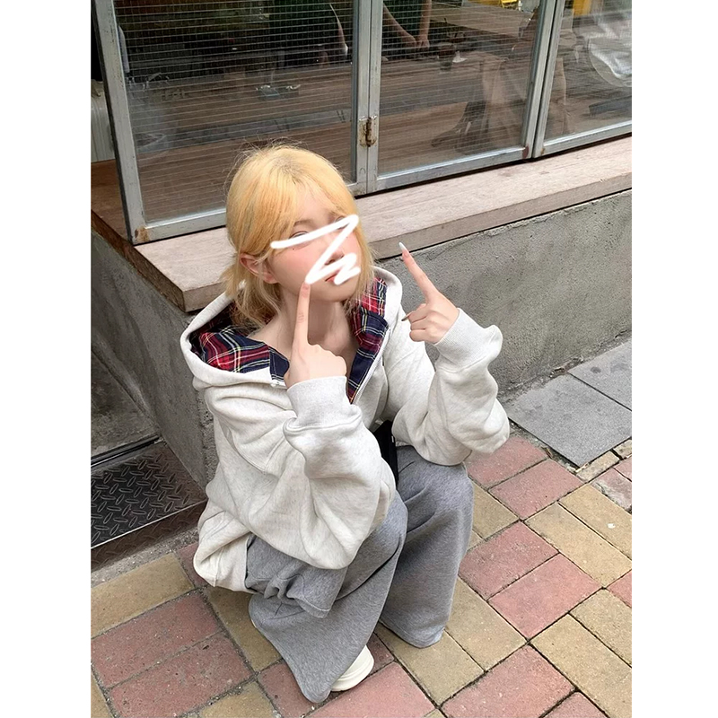 情侣款开衫卫衣外套春秋季男女