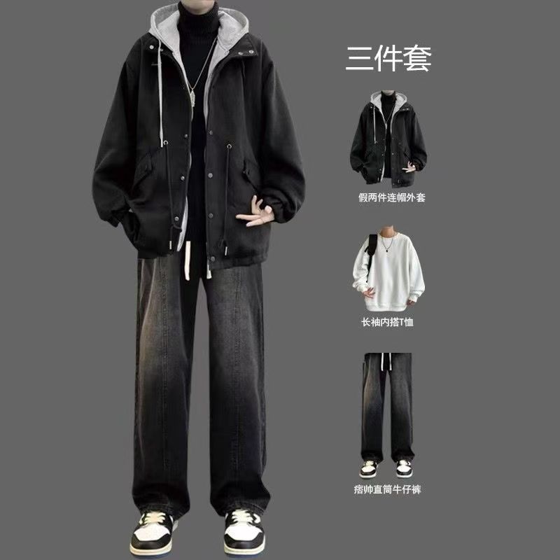 青少年春秋季潮男穿搭外套