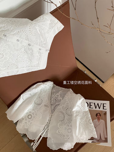 镂空绣花定位取花top/dress