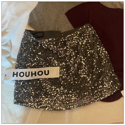 亮片短裙显瘦百搭休闲半身裙