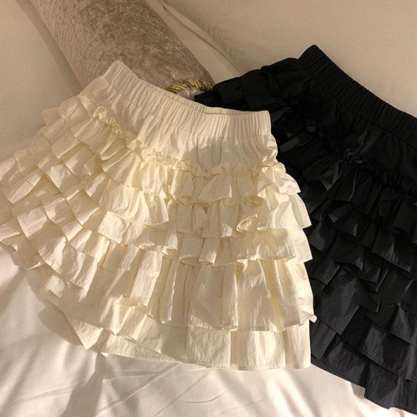 天鹅堡超百搭!!多层蛋糕双色裙