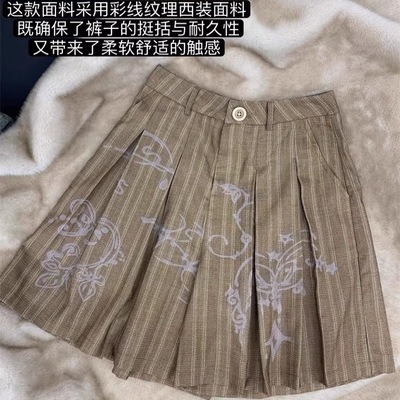 中裤大裤腿裤裙显瘦松弛短裤