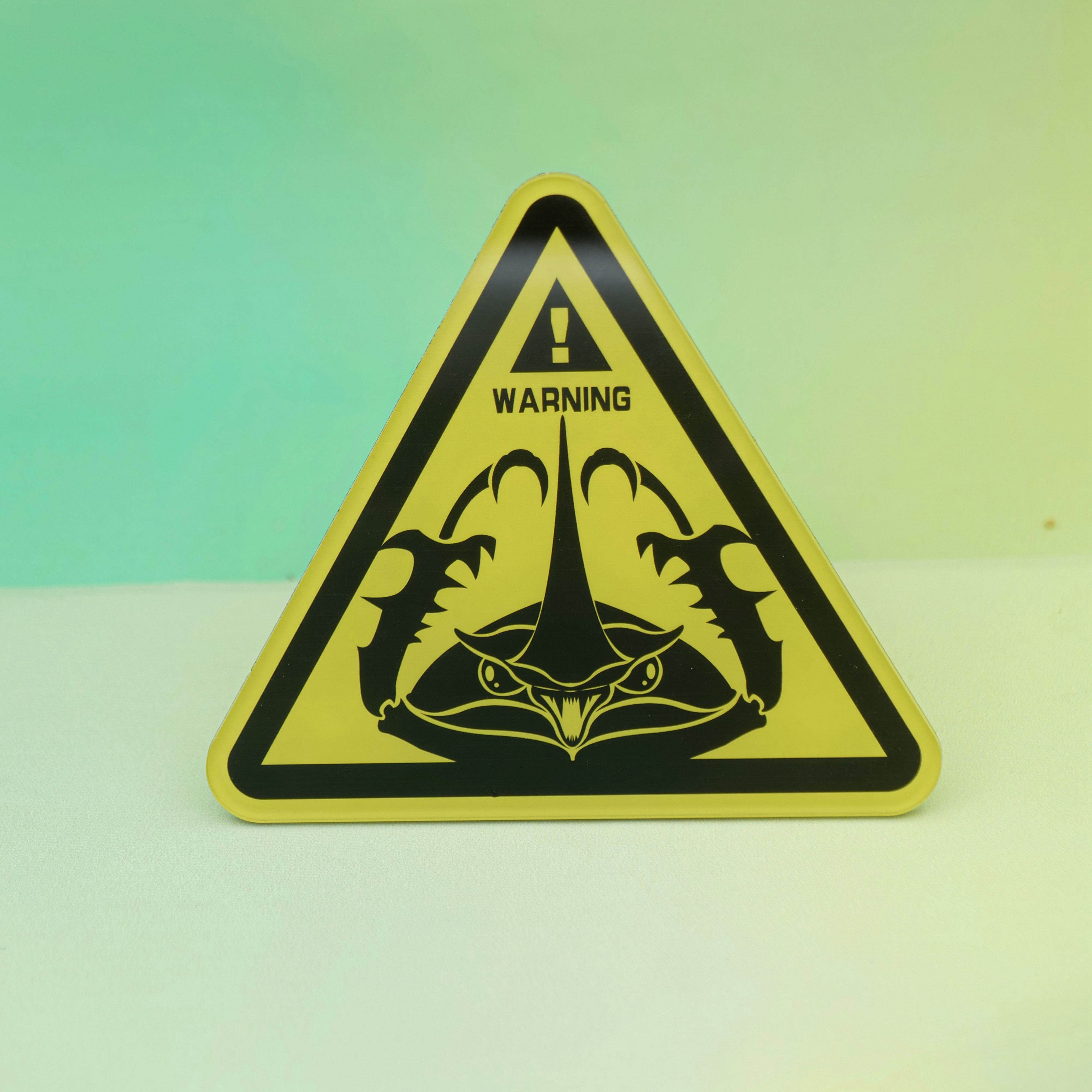 牧野虫社甲虫三角警示牌标识牌警示贴文创