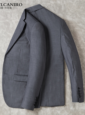灰色商务正装西装外套男士上衣单件韩版修身潮流帅气休闲小西服男