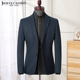 韩版 修身 休闲小西装 秋冬新款 男士 外套青年帅气羊毛呢子单西服上衣
