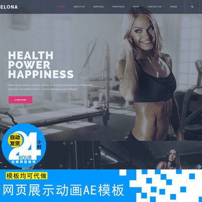 网站网页介绍展示产品宣传视频制作UI交互式动画制作AE模板代做