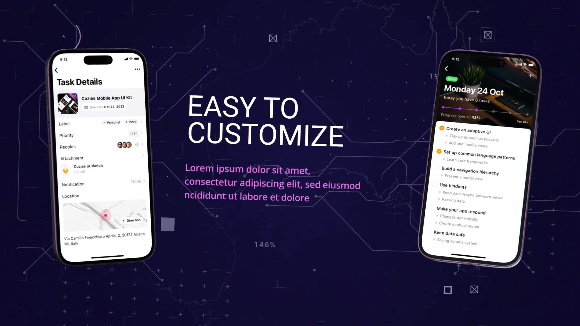 phone科技感手机app界面ui交互应用程序公众号演示视频ae模板