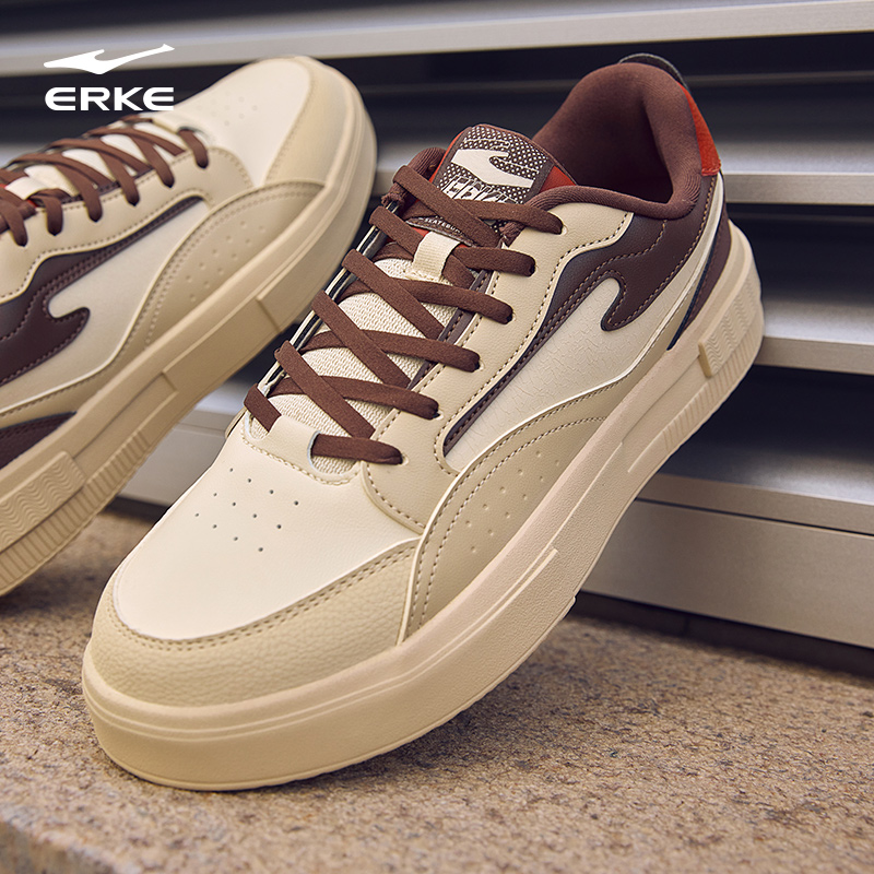 鸿星尔克板鞋男鞋2025冬季新款男士厚底休闲滑板鞋运动鞋鞋子