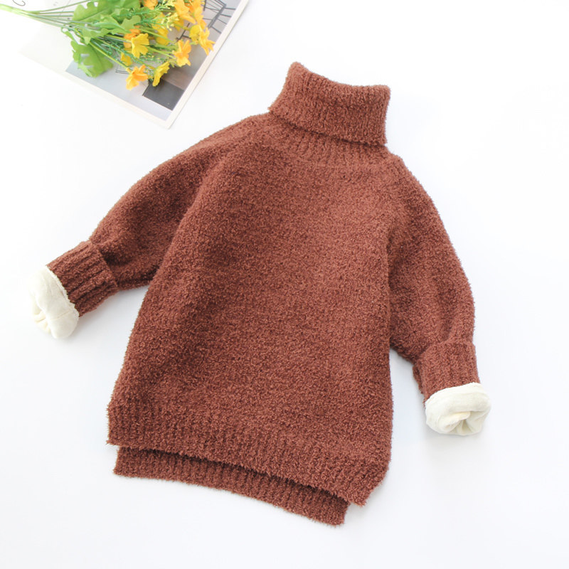 男童毛衣高领冬季保暖打底针织衫女孩儿童加绒加厚宝宝套头毛线衣,童装/婴儿装/亲子装,毛衣/针织衫,淘宝优惠券,粉丝福利购,淘宝优惠卷