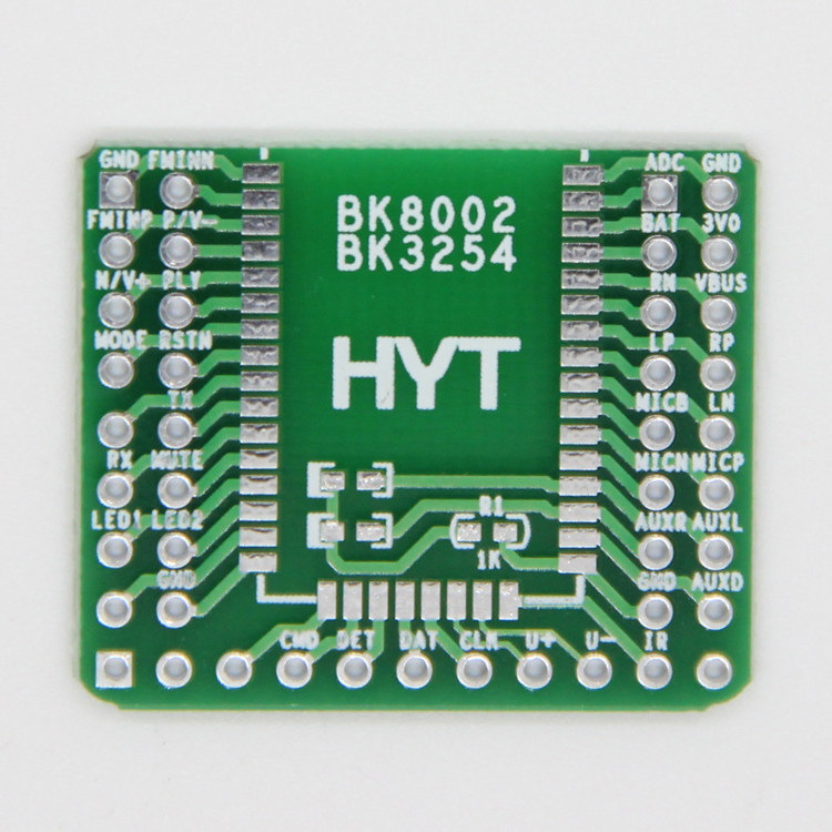 thumbnail for Bluetooth audio module BK8002 BK3254 BK3266 adapter board, size 2.4x2.9cm