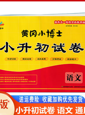 2021春 黄冈小博士小升初试卷小升初总复习语文真题试卷必刷题人教通用版 语文专项训练 模拟试题 名校真题 分班考试 配答题卡
