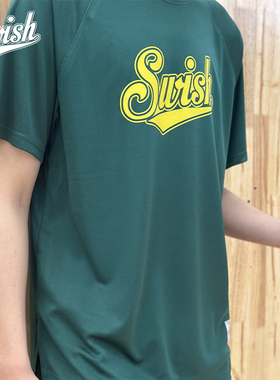 Swish美式字母篮球印花速干短袖男夏季宽松运动t恤上衣投篮服定制